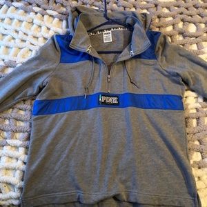 Victoria Secret pink quarter zip sweater with hood